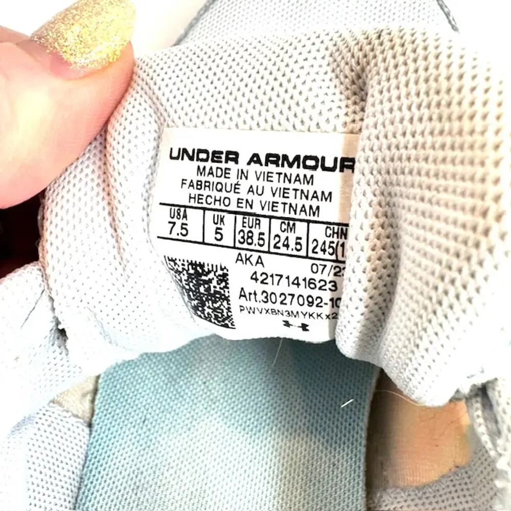 Under Armour Charged Assert 10 Paint Splatter Shoes Women’s 7.5 Gray